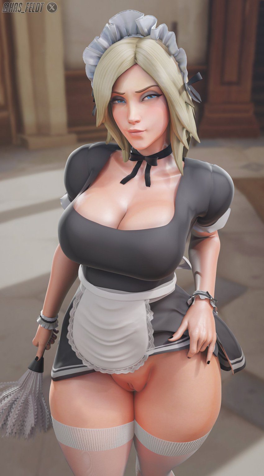 overwatch-porn-hentai-–-black-nail-polish,-cleavage,-maid,-female,-headdress,-lips,-headwear