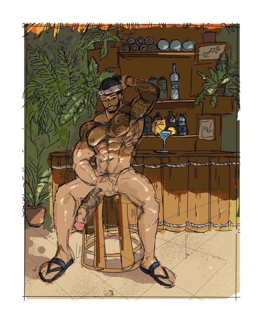 overwatch-sex-art-–-penis,-solo-male,-facial-hair,-hanzo