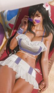 final-fantasy-porn-hentai-–-cleavage,-looking-back,-bare-arms,-hi-res,-looking-over-sunglasses,-bikini-top