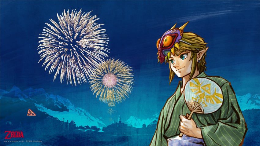 the-legend-of-zelda-game-porn-–-short-hair,-earrings,-fireworks,-mask-on-head,-official-art,-twilight-princess