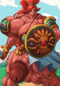 the-legend-of-zelda-xxx-art-–-gerudo,-roneesan,-dark-skinned-futanari,-muscular-futanari,-hyper-breasts