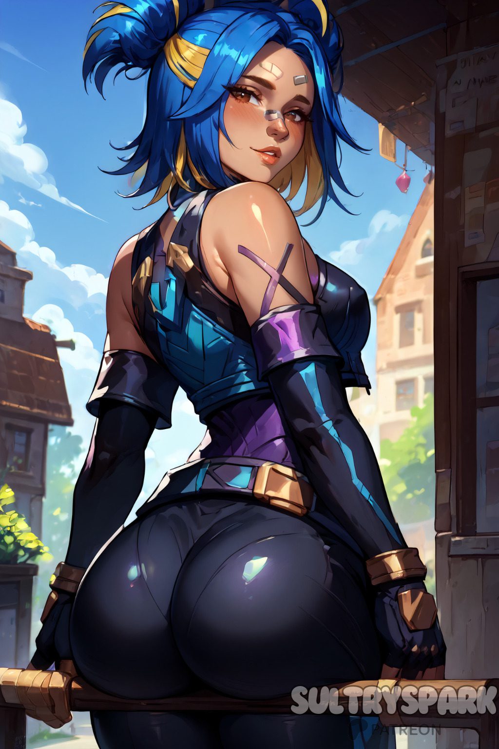 neon-hentai-–-looking-at-viewer,-female,-blue-hair,-looking-back-at-viewer,-video-games