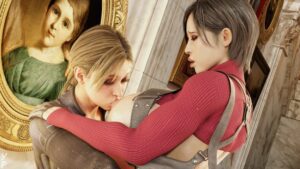 resident-evil-game-porn-–-futa-on-female,-resident-evil-sian-female,-closed-eyes,-blonde-hair,-sucking-breast