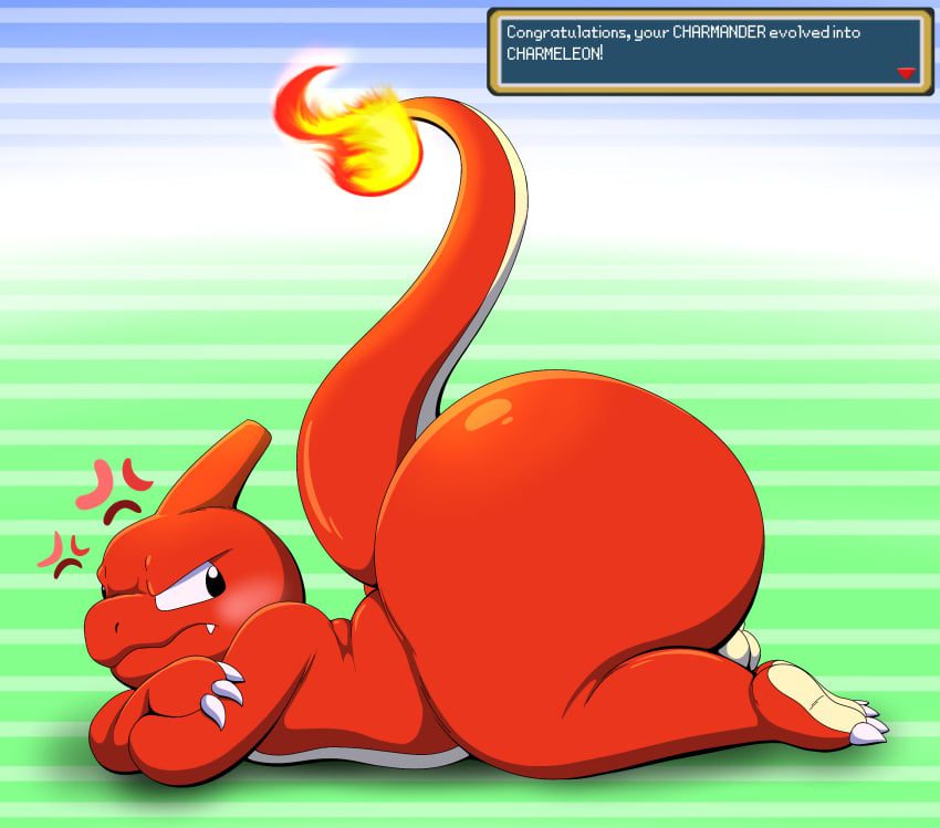 pokemon-game-hentai-–-angry,-cross-popping-vein,-charmeleon,-evolution-(transformation),-blush