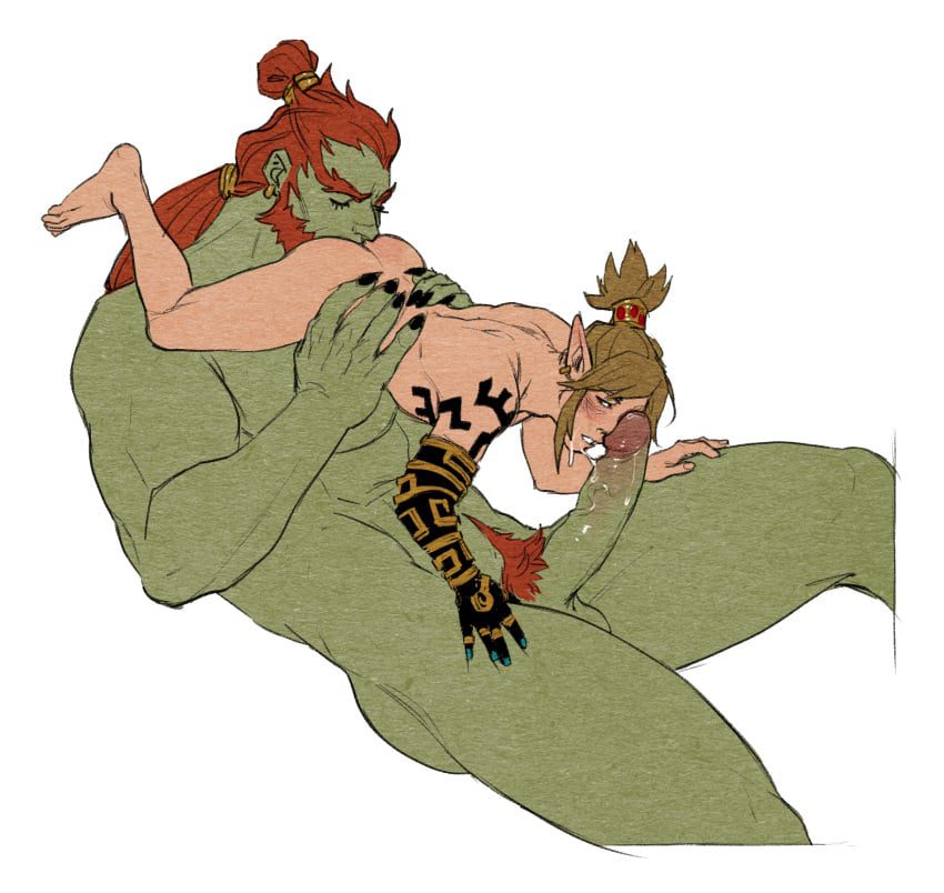 the-legend-of-zelda-game-hentai-–-nintendo,-green-body,-eating-ass,-link,-ganondorf,-facial-hair,-blush