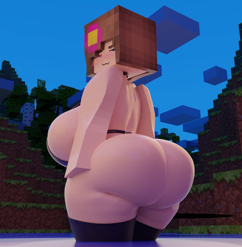 minecraft-hentai-–-female,-rear-view,-artwork),-ass,-large-ass,-breasts,-solo