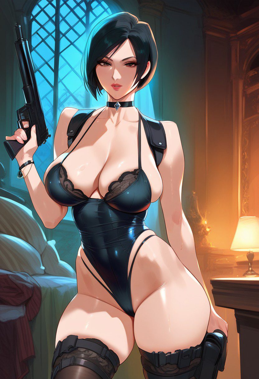 resident-evil-rule-porn-–-standing,-indoors,-short-hair,-ai-generated,-gun