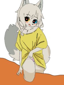 minecraft-free-sex-art-–-drawn,-wolf-girl,-blue-eyes,-ibispaintx,-wolf,-sexy-pose,-dress