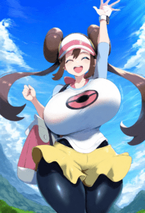 rosa-hot-hentai-–-motion-lines,-closed-eyes,-thick-thighs,-large-breasts,-bouncing-breasts