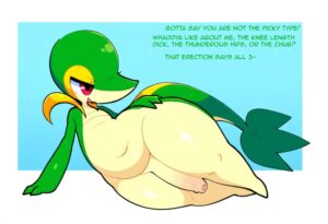 pokemon-hot-hentai-–-snivy,-humanoid-genitalia,-green-body,-hand-on-hip,-erection,-nude