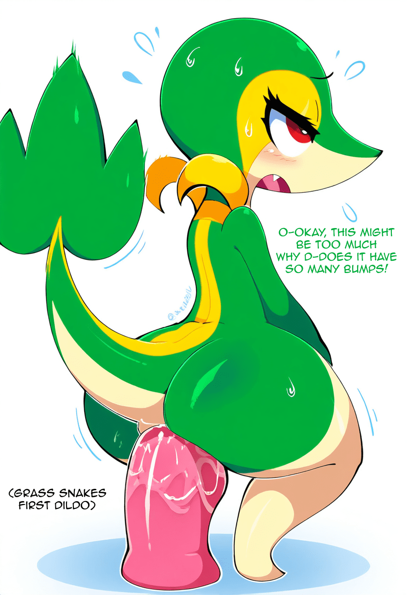 pokemon-hot-hentai-–-red-eyes,-white-background,-bodily-fluids,-snivy,-female,-sweat