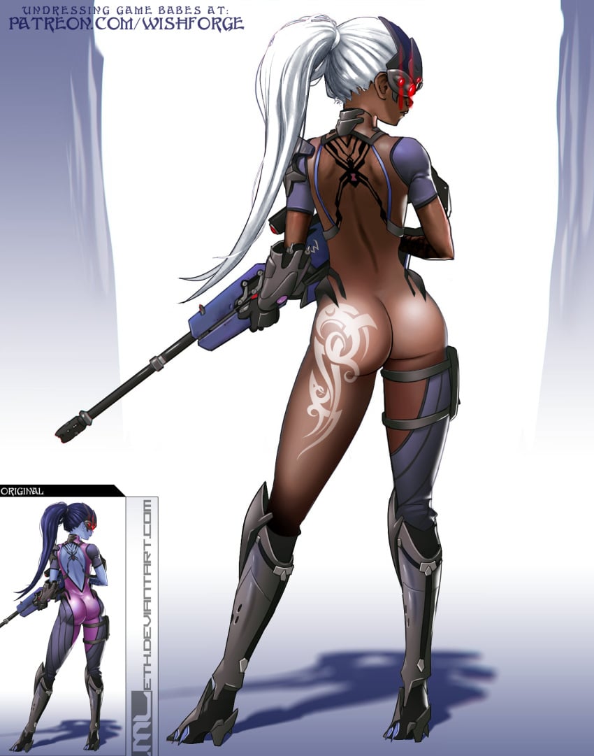 overwatch-xxx-art-–-ebony,-naked,-white-hair,-edited