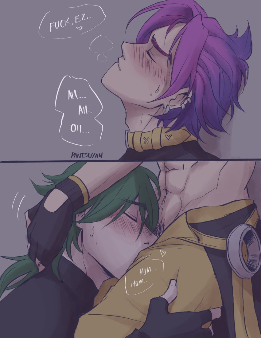 league-of-legends-free-sex-art-–-pink-hair,-gay,-pantsuyan,-green-hair,-muscular-male