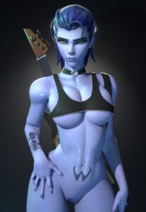 overwatch-rule-porn-–-piercings,-bare-shoulders,-widowmaker,-clothed,-skimpy,-long-hair