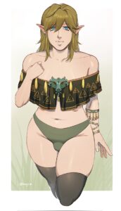 the-legend-of-zelda-porn-hentai-–-nintendo,-targso,-bare-shoulders,-blonde-hair,