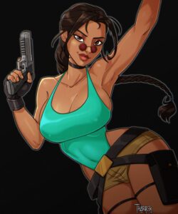 tomb-raider-hentai-art-–-breasts,-pinup,-pistol,-big-breasts,-large-breasts,-female-focus,-hourglass-figure