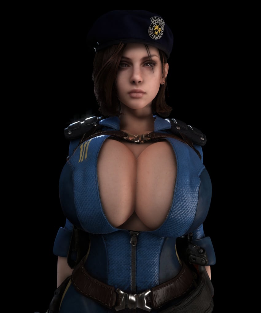 resident-evil-game-porn-–-female-only,-human-female,-big-hips,-blue-eyes,-upper-body,-jill-valentine,-alternate-breast-size