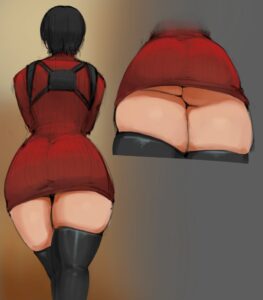 resident-evil-porn-–-female-focus,-thighhighs,-no-panties,-viewed-from-below,-resident-evil-igh-heel-boots