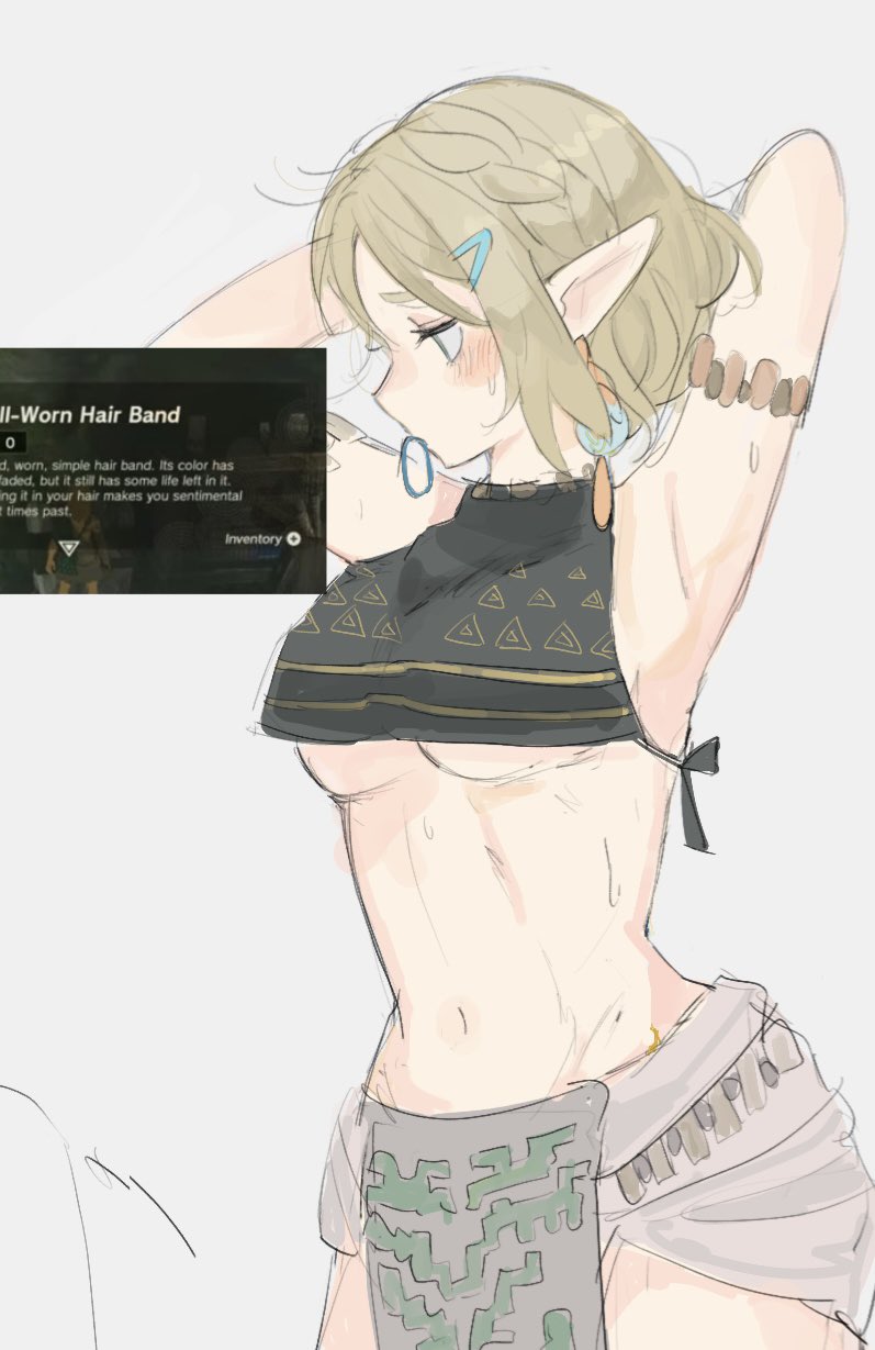 the-legend-of-zelda-xxx-art-–-hatenokatasumi,-midriff,-blonde-hair,-zonai-outfit,-tears-of-the-kingdom,-hair-band