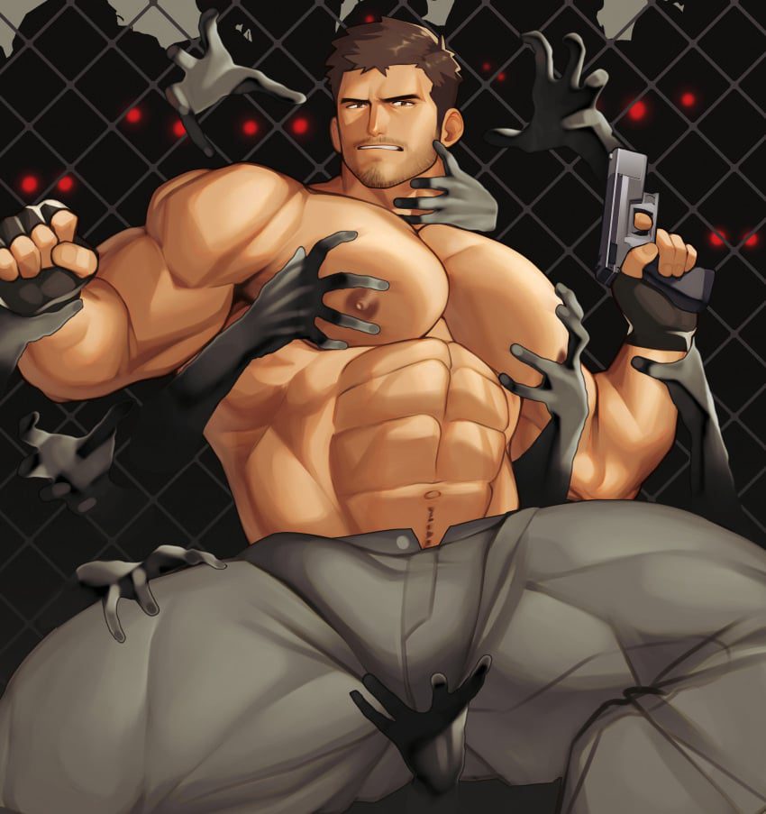 resident-evil-porn-hentai-–-muscular-male,-biceps,-beard,-abs