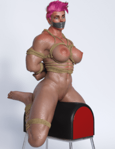 overwatch-porn-hentai-–-duct-tape,-gag,-nude,-solo,-muscular-female,-pink-hair