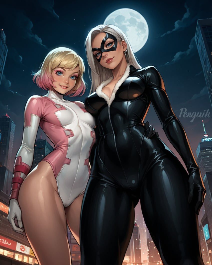 blackcat-porn,-gwenpool-porn-–-ai-generated,-makeup,-gwenpool,-spider-man-(series),-felicia-hardy