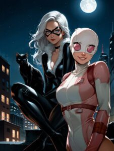 blackcat-xxx-art,-gwenpool-xxx-art-–-penguih,-difference,-feline,-sexy-pose,-latex-suit