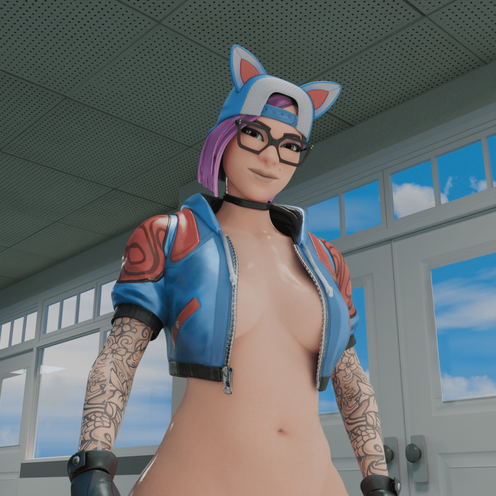 lynx-sex-art-–-big-breasts,-arm-tattoos,-female,-glasses,-fortnite:-battle-royale,-looking-at-viewer