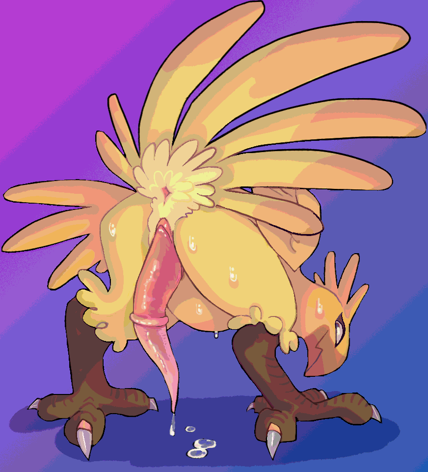 final-fantasy-free-sex-art-–-chocobo,-precum,-rear-view,-avian,-tapering-penis,-cloaca,-bodily-fluids