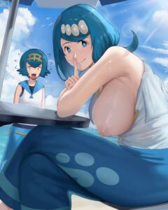 lana&#other-hentai,-lana-hentai-–-bright-pupils,-blue-hair,-hair-ornament,-cloud,-ls,-one-piece-swimsuit