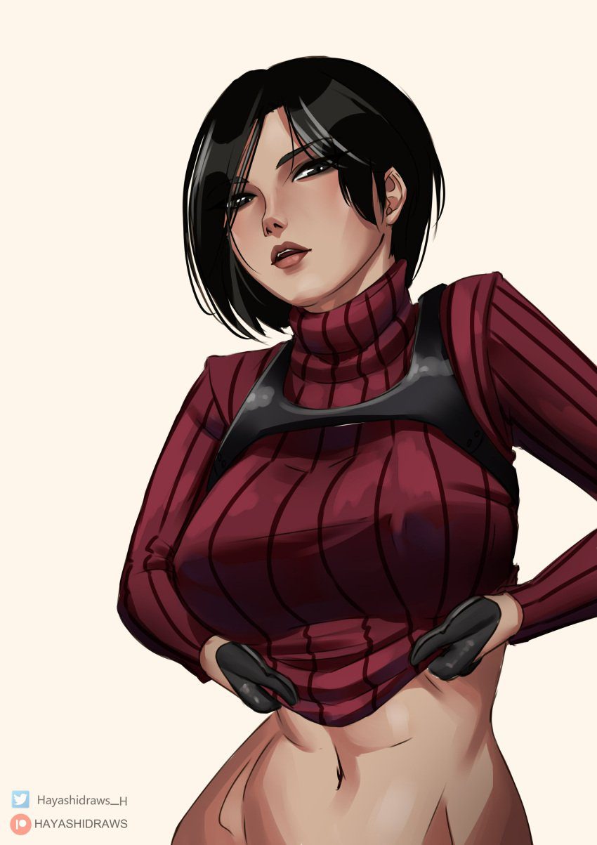 resident-evil-rule-porn-–-sweater-lift,-white-background,-eyeshadow,-ada-wong