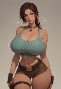 tomb-raider-hot-hentai-–-solo,-brown-eyes,-tank-top,-brown-hair