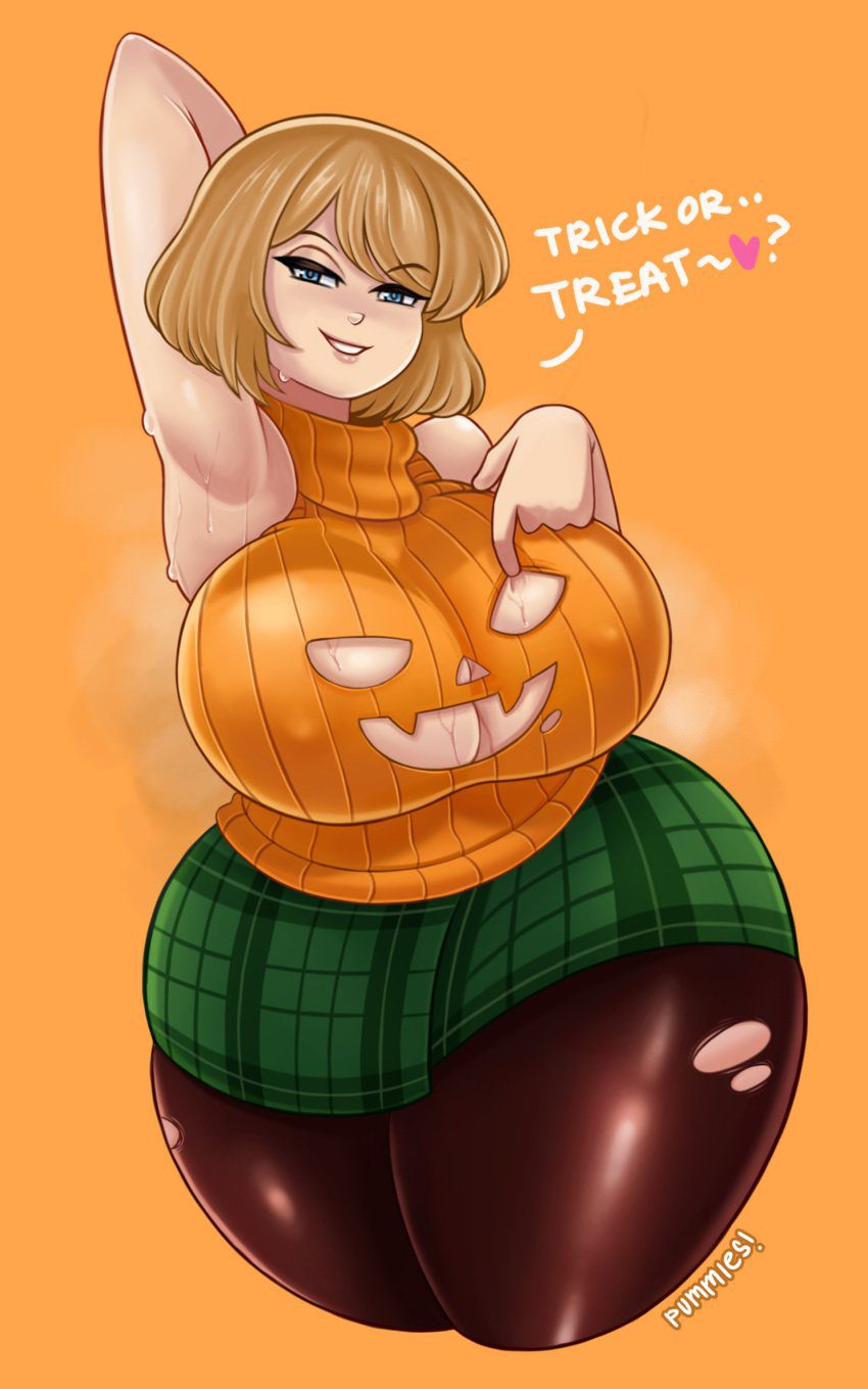 resident-evil-game-hentai-–-smiling-at-viewer,-sweater,-huge-thighs,-blue-eyes,-pummies