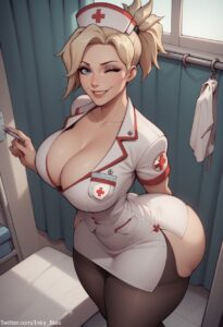 overwatch-porn-hentai-–-cleavage,-solo-female,-pov,-curvy,-nurse