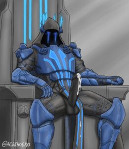 iceking-hentai-xxx-–-looking-at-viewer,-nude,-grey-body,-sitting,-balls,-loincloth-aside,-bulge-through-clothing