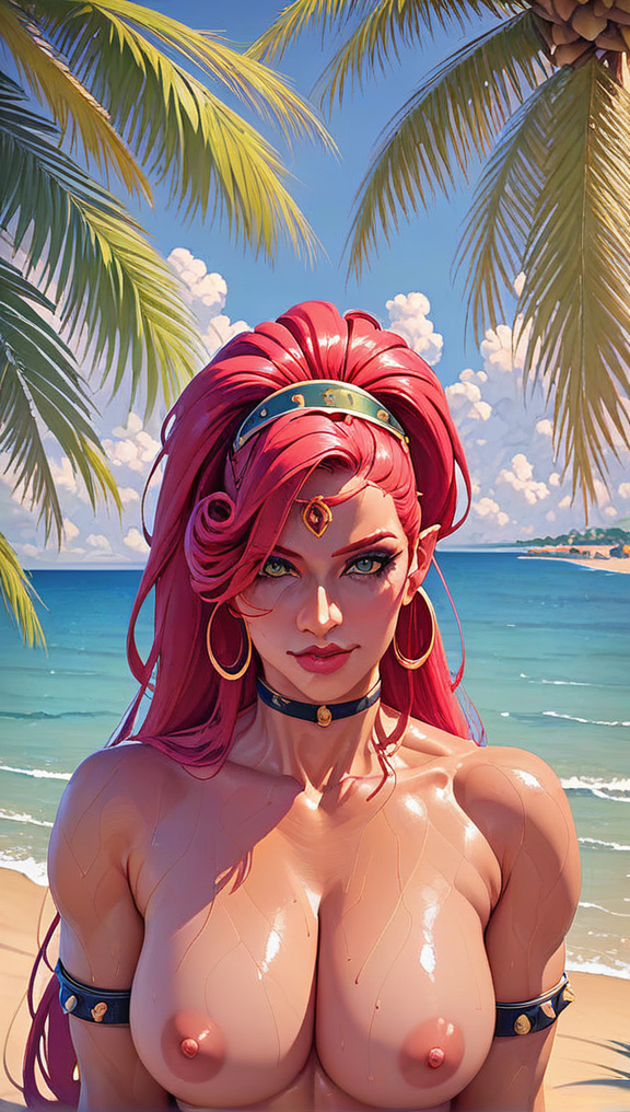 the-legend-of-zelda-sex-art-–-nipples,-beach,-collar,-naked-female