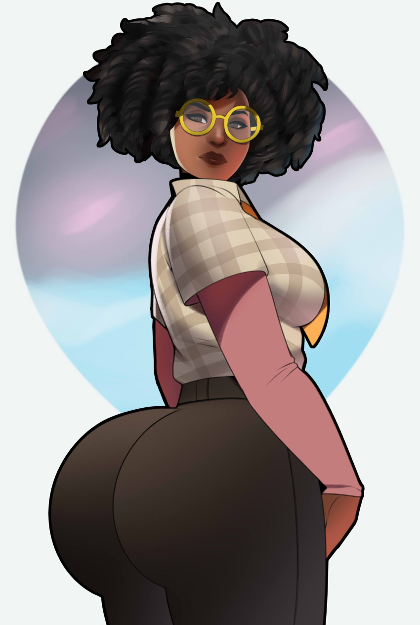 Fortnite Free Sex Art - Back View, Big Butt, Ass Focus, Glasses, Ls, Female, Looking At Viewer