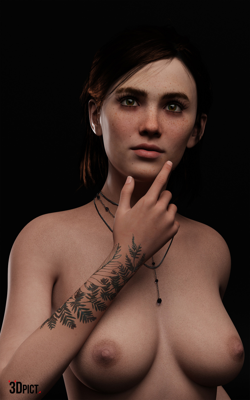 Black Background Porn - Ellie Hentai Xxx - Medium Breasts, Tattoo, Green Eyes, Tattooed Arm, Black  Background, Topless, Nudity - Valorant Porn Gallery