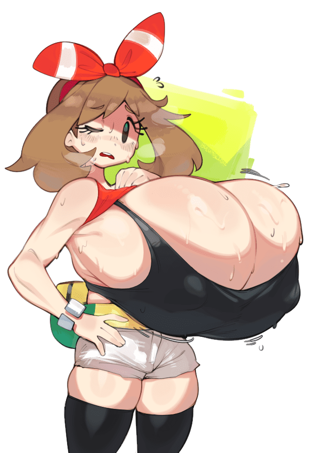 May Rule - breasts bigger than head, bodily fluids, game freak, short shorts, clothed female, 2d (artwork), clothed sex file 72fd09cb4a0e44d7591d73a63e06ec8a