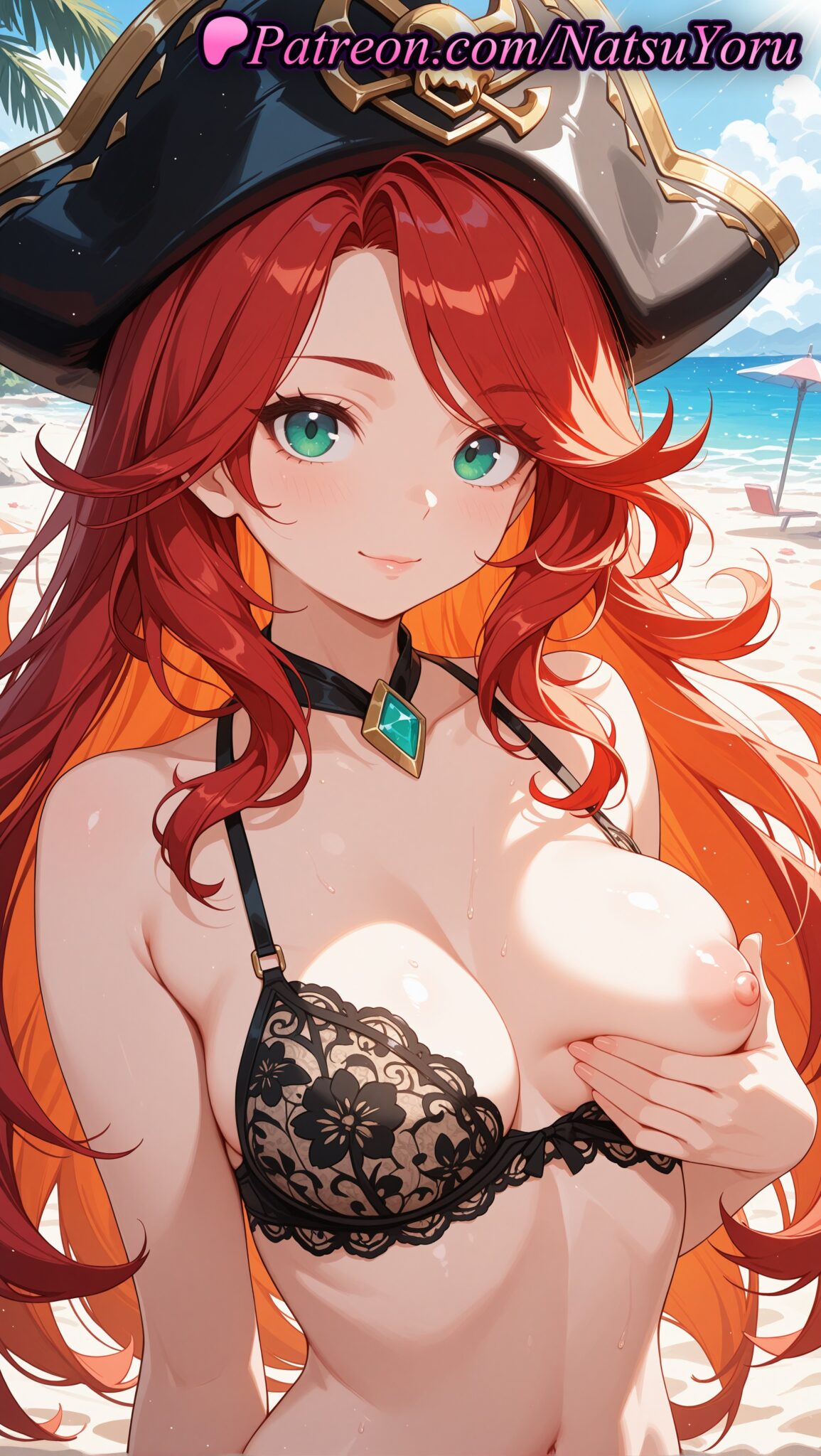 League Of Legends Free Sex Art - red hair, colored inner hair, bangs, very long hair, solo female, green eyes, black headwear file fd28b9bd13800b0b26bea2c24e997e57 scaled